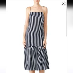 Elizabeth & James S10 Navy and White Midi Dress